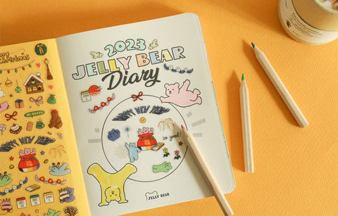 Jelly Bear Diary Seal Sticker 01-04 | Season