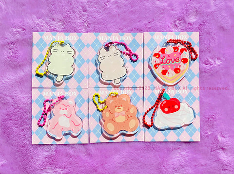 Cake Acrylic Diary Charm | Love Cake Key Rings