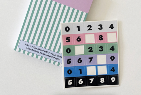 Square Number Sticker Pack