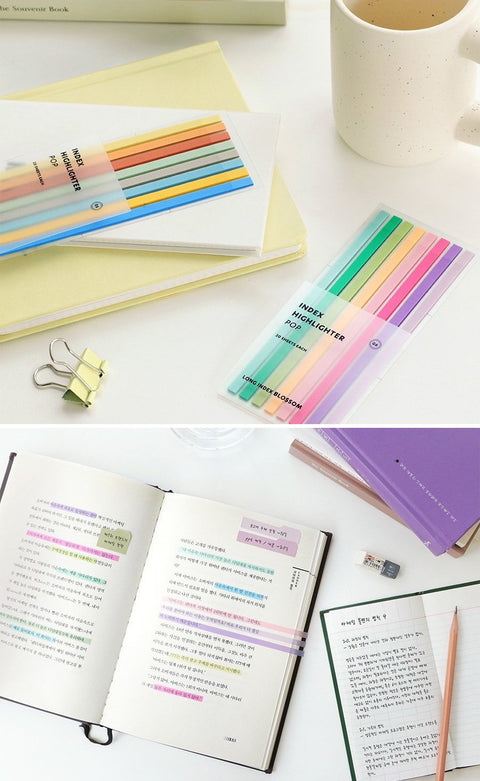 Index Long Highlighter POP Sticky Notes [2types]