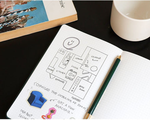 PRISM 220 Grid Band Notebook A5 [6colors]