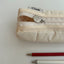 Clam Round Pencil Case [Quilting Cream] | Pen Pouch