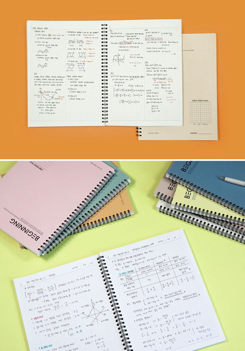 Beginning Twin Ring Notebook B5 [4types] | Line | Grid | Cornell