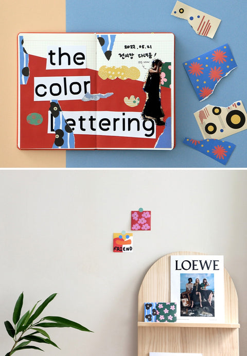 Colored Paper Sticker Pack ver.2 [3types] | 50sheets