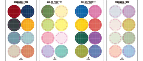 Color Palette Circle Sticker Pack | 8sheets