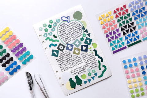 Shapes Seal Stickers [8types]
