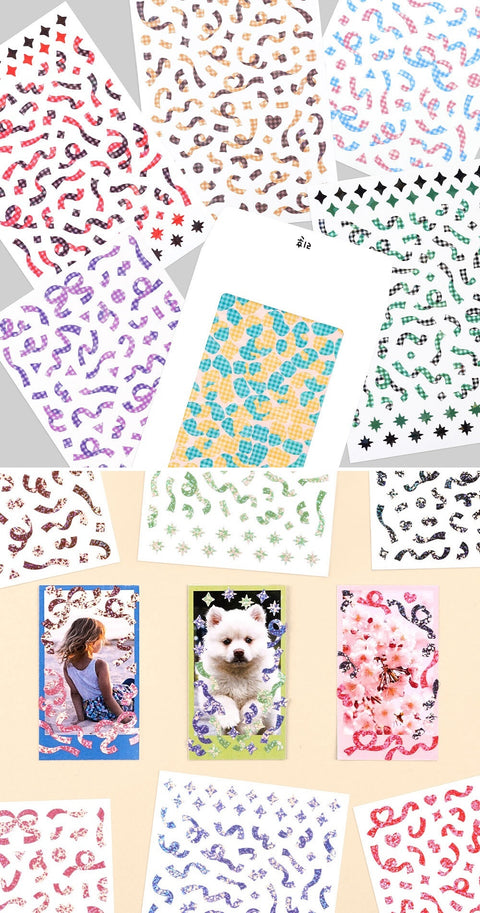 Rihoon New Confetti Removable Sticker Pack [3types] | 6sheets