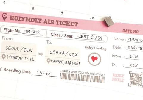 AIR TICKET Memo Pad [Yellow] | Airline Ticket Notepad