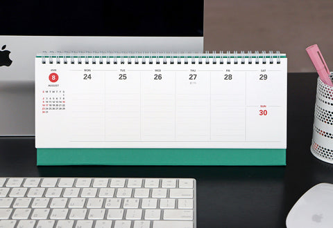 2026 PRISM Horizontal Weekly Desk Scheduler | Desk Calendar