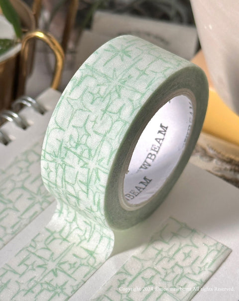 Yellow Green Glitter Masking Tape