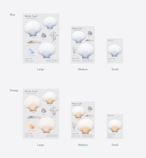 Scallop Sticky Notes S [2colors] | Shellfish