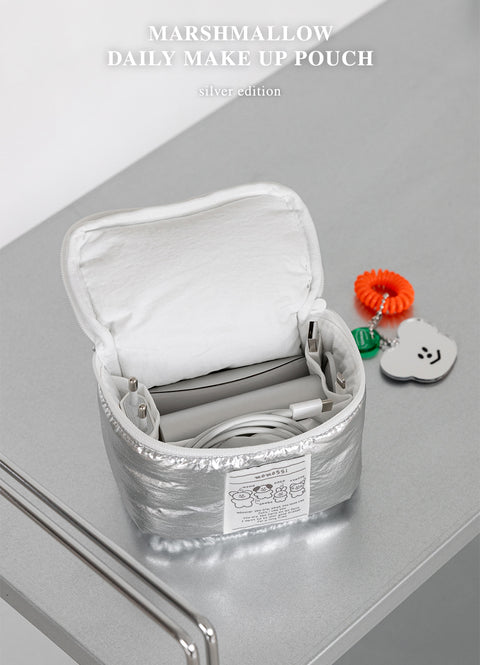 momossi Marshmallow Daily Makeup Pouch [Silver]