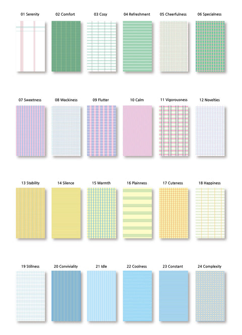 Mini Patterned Memo Pad [24types]