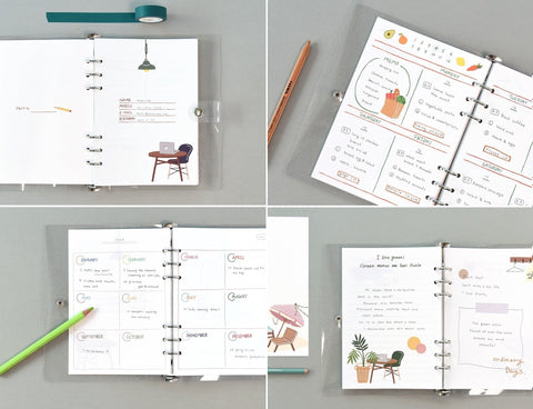 A5 6Ring Weekly Planner Inserts [4types]