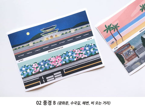 Background Scenery Sticker Set [3types]