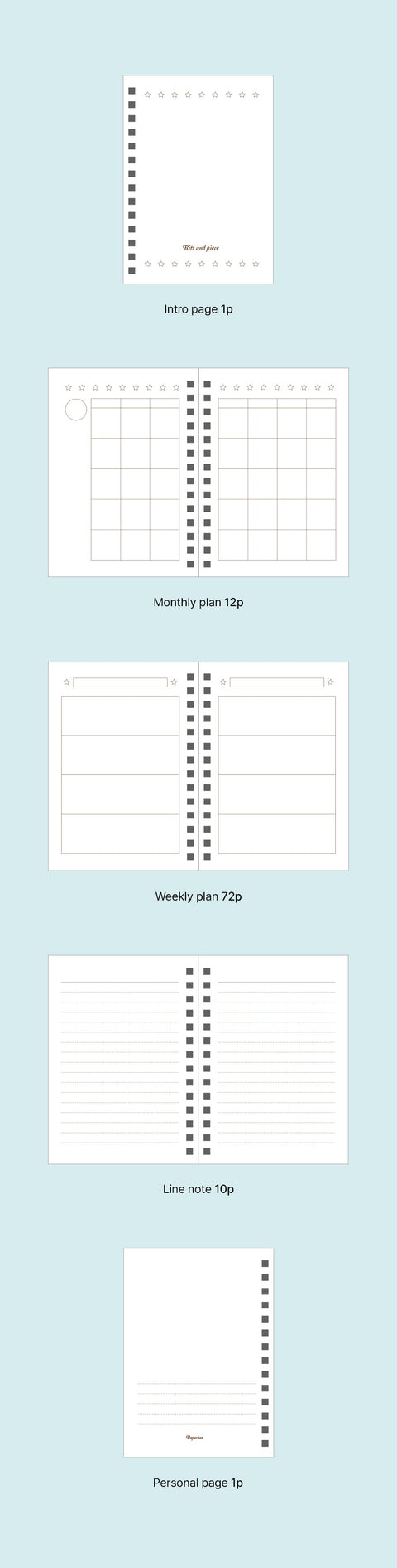 Bitch and Pieces Weekly Planner mini [3types]