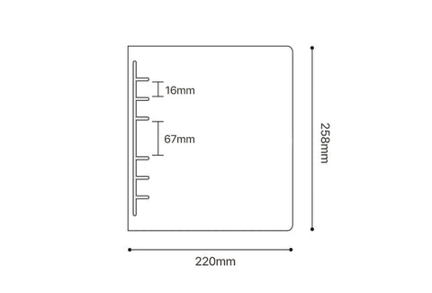 A5 Medium 6ring Pastel Binder Cover [5colors]