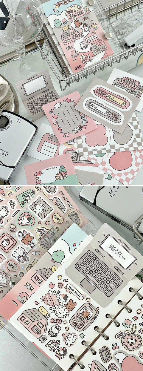 YOON GOO Retro Sticker Pack | Planner Deco Sticker