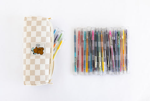 Momossi Checkerboard Pencil Pouch [3colors] | Pen Case