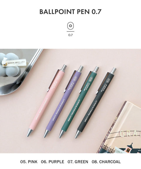 NON-SLIP SMOOTHING PEN [4colors] | GEL PEN 0.38mm & BALLPOINT PEN 0.7mm