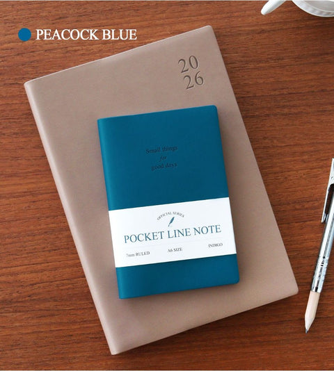 Official A6 Pocket Handy Line Notebook [4colors]