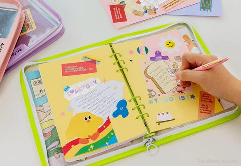 A5 Archive Twinkle Enamel Ring Binder Cover [Neon]