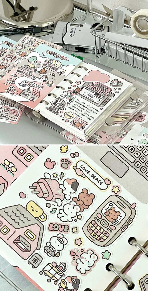 YOON GOO Retro Sticker Pack | Planner Deco Sticker