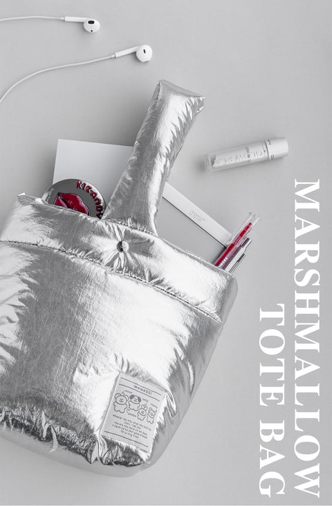 momossi Marshmallow Tote Bag [Silver]