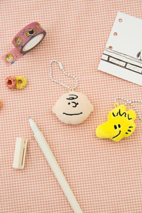 Peanuts Snoopy Friends Face Key Ring [3types] | Charlie, Woodstock, Snoopy