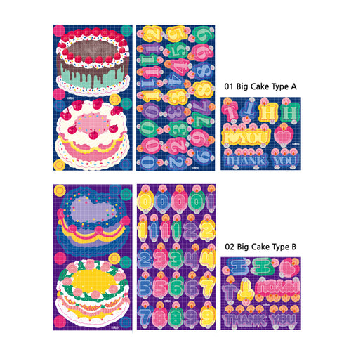 Big Cake Seal Sticker Set [2types]