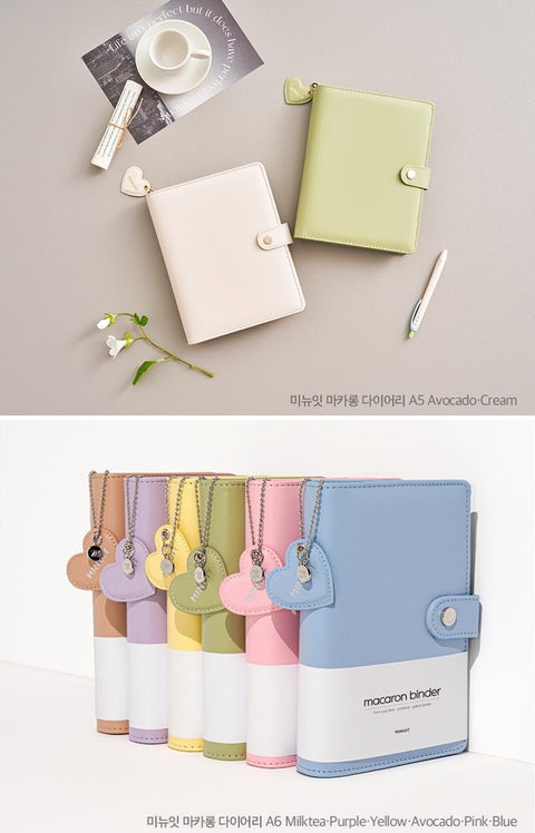 A5 6 Ring Macaron Binder [9colors] | A5 Cover