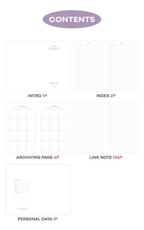 ICONIC Solitude B6 Line Notebook [4colors]