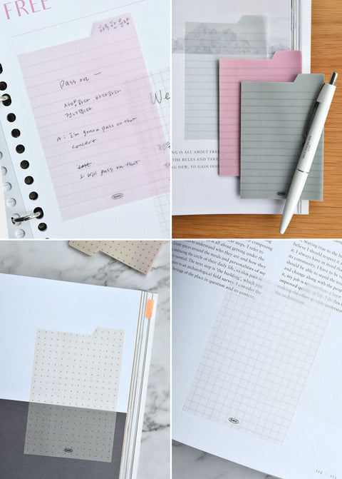 Moist Index Sticky Notes L [18types] | Tracing Adhesive Paper