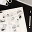 Little Things Drawing Seal Sticker Pack [2colors] | 8sheets