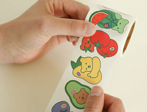 Jelly Bear Roll Sticker [01 Fruit] | Gummy Bear