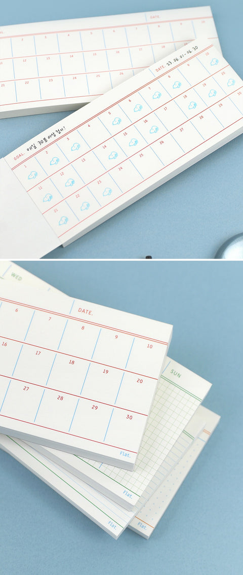 A5 Flat Notepad S [4types]