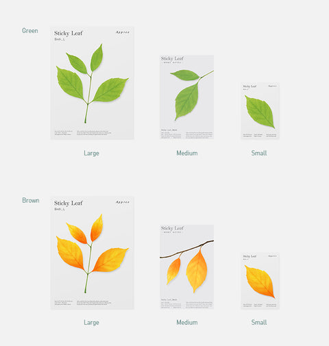 Birch Leaf Sticky Notes L [2colors]