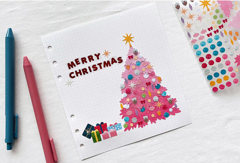 Christmas Tree DIY Seal Sticker [2types] | Deco Sticker