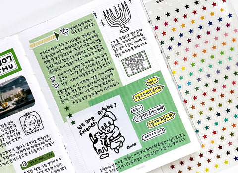 Transparent Star Seal Sticker | Deco Sticker