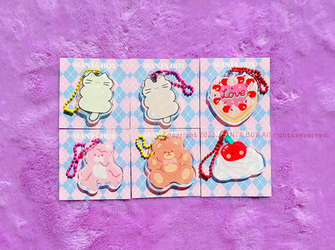 Flat Rabbit Acrylic Diary Charm | Bunny Key Rings