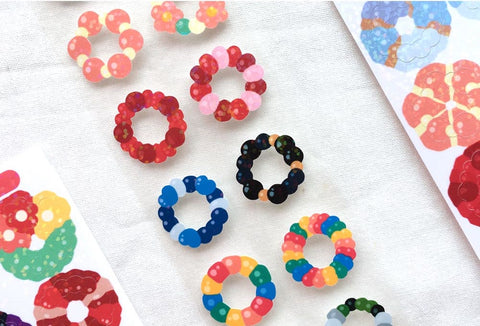 Beads Ring Seal Sticker [2types] | Planner Deco Sticker