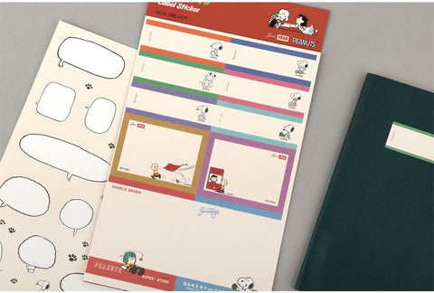 Peanuts Snoopy Label Sticker [2colors]
