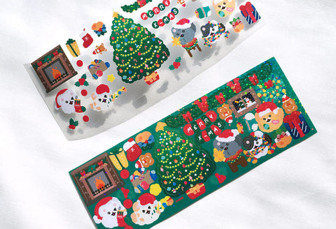 Kitty Christmas Seal Sticker [3types] | Cat Deco Sticker