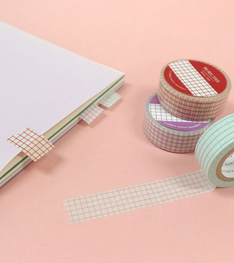 Grid Masking Tape [3colors] | Washi Tape