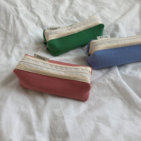 Clam Round Pencil Case [Love Pink] | Pen Pouch