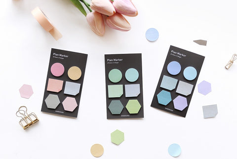 Plan Marker Sticky Notes [3colors] | Bookmark Tabs