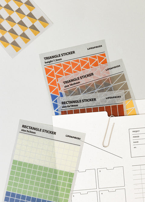 LIFE & PIECES Figure Sticker Pack [2types] | Triangle, Rectangle
