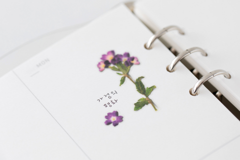 Pressed Flower Sticker [Verbena] | Printed Dried Flower Sticker