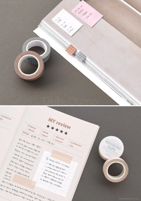 Arte Masking Tape 12P SET [Gloomy Grid]