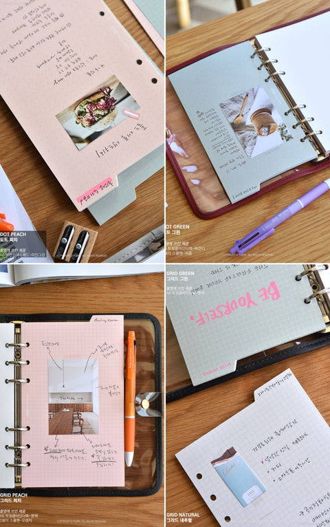 A6 Planner Inserts [5types] | Grid, Line Inserts, Diary Inserts, Refill